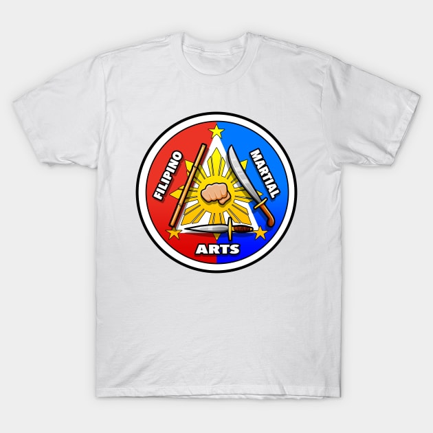 Filipino Martial Arts Logo (triangle style) T-Shirt by YijArt